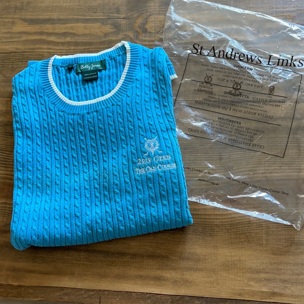 Cable knit crewneck Golf sweater vest Women’s Lg - Picture 1 of 10